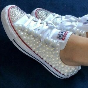 blinged out converse shoes